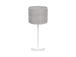Online AKUNADECOR Lampara De Sobremesa Color Cemento Gris Modelo Jerte Blanco