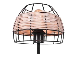 Lámpara De Mesa-Lampara de sobremesa Sotero 60W mimbre marrón/natural Ø20x43,5 cm Color natural claro