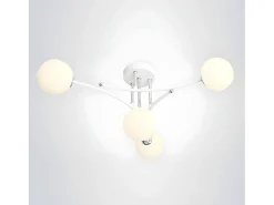 AKUNADECOR Lámpara Suspendida-Lampara La Habana 4xg9 /cromo 59x59x25 Cm Blanco