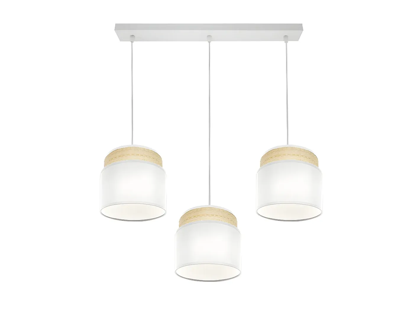 Online AKUNADECOR Lampara Lineal /natural Mmodelo Kandy 3 Luces Regulable Blanco