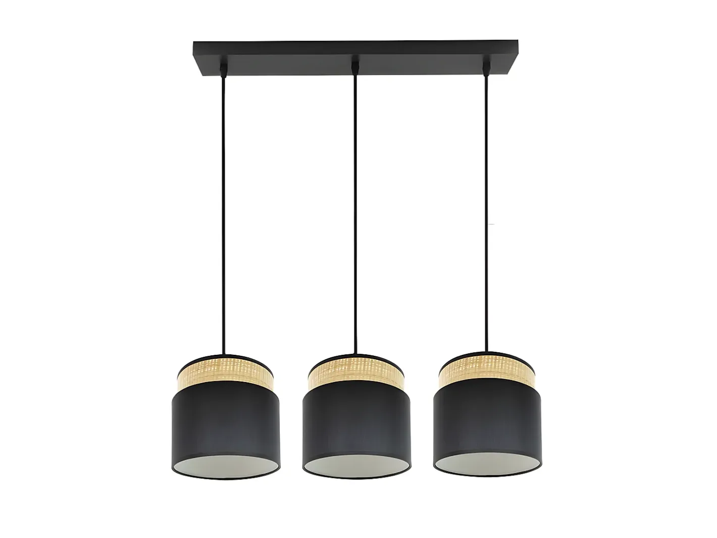 Online AKUNADECOR Lampara Lineal Modelo Kandy 3 Luces Natural/ Negro