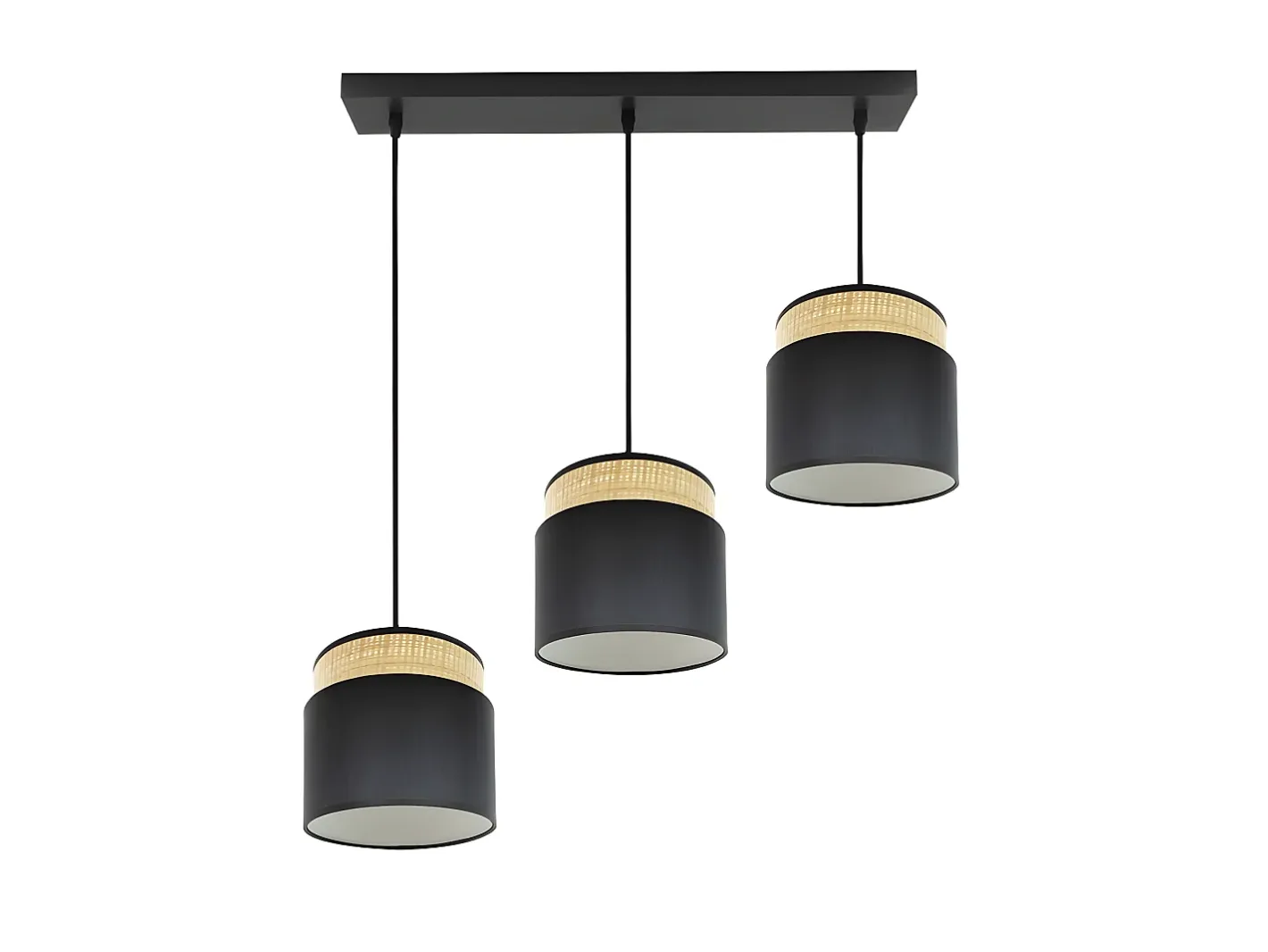 Online AKUNADECOR Lampara Lineal Modelo Kandy 3 Luces Natural/ Negro