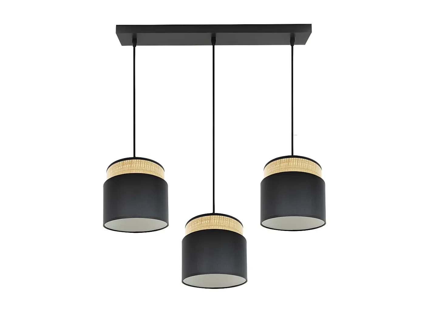 Online AKUNADECOR Lampara Lineal Modelo Kandy 3 Luces Natural/ Negro