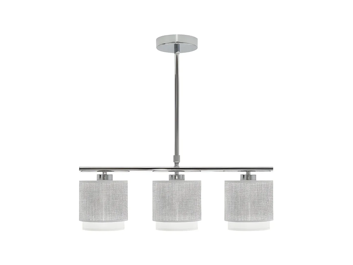 AKUNADECOR Lampara Modelo Kenya De 3xe14 /blanca De Gris