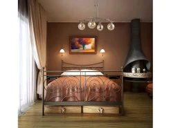 Best AKUNADECOR Lampara Modelo Varanasi Cuero De 6 Luces Dorado