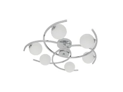 Clearance AKUNADECOR Lampara Plafon 6 Luces Modelo Conil Color Cromo Plateado