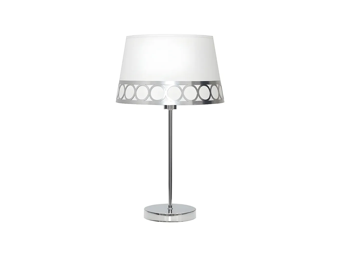 AKUNADECOR Lampara Sobremesa Dalia 1xe14 /plata De . Blanco