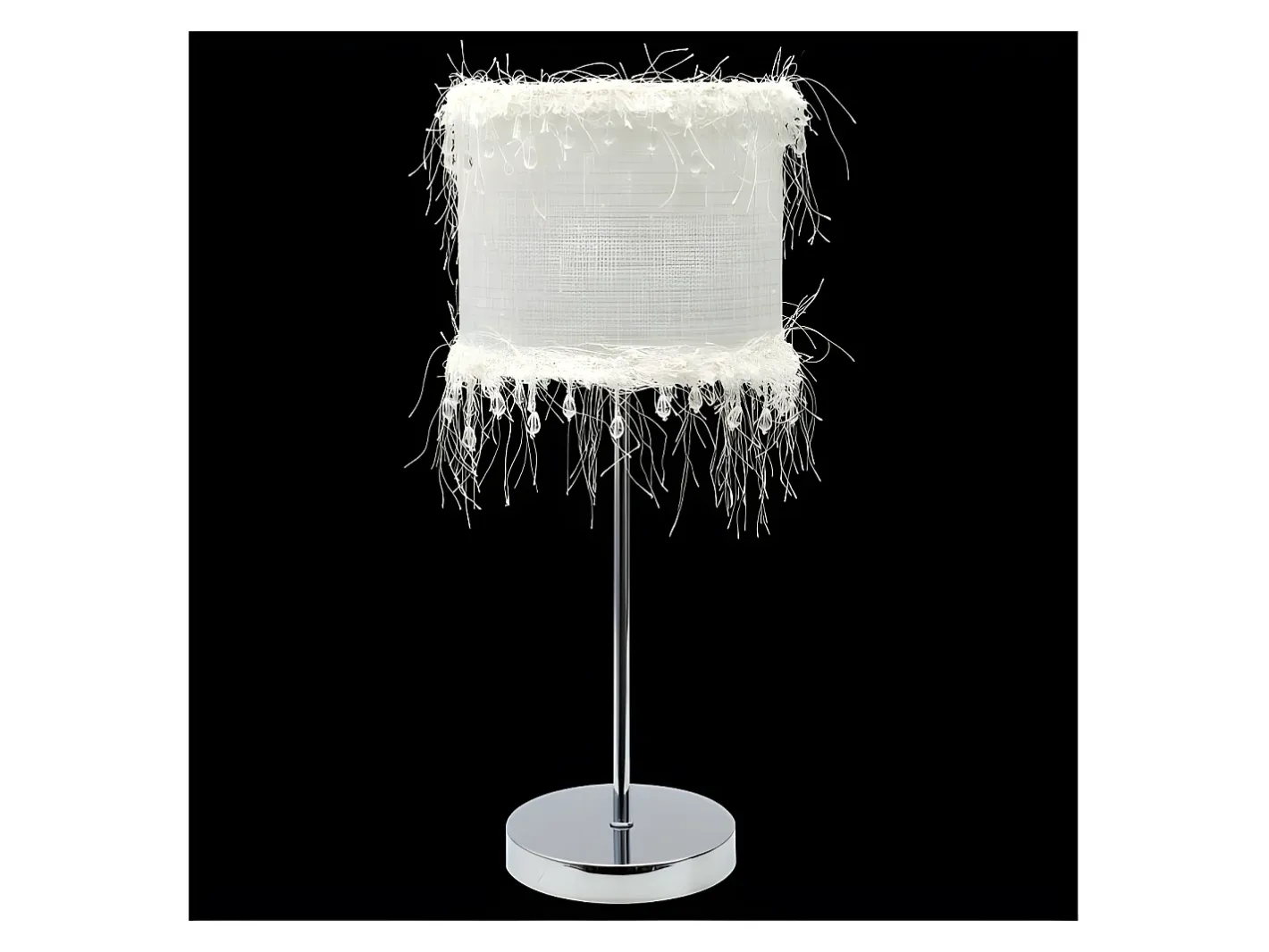 AKUNADECOR Lámpara De Mesa-Lampara Sobremesa Hilos 1xe27 De . Blanco