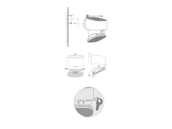 Iluminación Exterior-LED solar multifuncional/ajustable 2000lm IP65 Negro