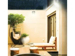 Iluminación Exterior-LED solar multifuncional/ajustable 2000lm IP65 Negro