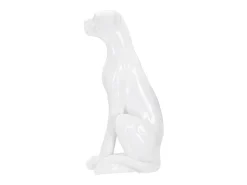 Leopardo sentado cm 27x38x74 Blanco Clearance
