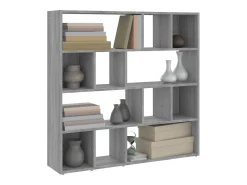 Librería/separador de ambientes Sonoma 105x24x102 cm Gris