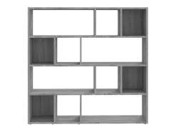 Librería/separador de ambientes Sonoma 105x24x102 cm Gris
