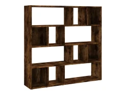 Outlet Librería/Separador de ambientes Roble Ahumado 105x24x102 cm Marru00f3n
