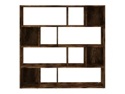 Outlet Librería/Separador de ambientes Roble Ahumado 105x24x102 cm Marru00f3n
