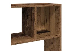 Biombo-Librería/Separador de ambientes madera vieja 105x24x102 cm Marru00f3n