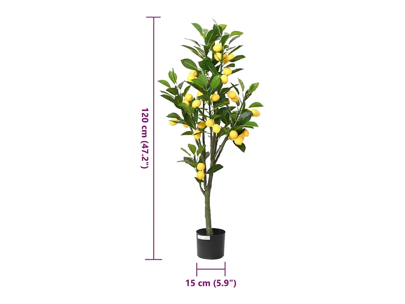 Limonero artificial 136 hojas 120 cm Verde Clearance