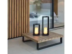 Sale Newgarden Linterna de Jardín de Metal con Batería Siroco 30 cm Escandinavo con LED Negro