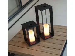 Newgarden Linterna de jardín de metal con batería Siroco de 50 cm con control remoto y bombilla recargable de 200 lúmenes Negro Online