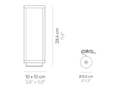 Iluminación Exterior-Linterna LED blanca para el hogar, 2,2 W, batería, IP54, color azafrán Blanco