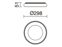Lámapra de techo FRED estilo moderno - D. 29,8 cm - circular - LED SMD 25W - 1850 Y 3K - 120º Y 125º - IP40 - aluminio y policarbonato opal - Blanco Online