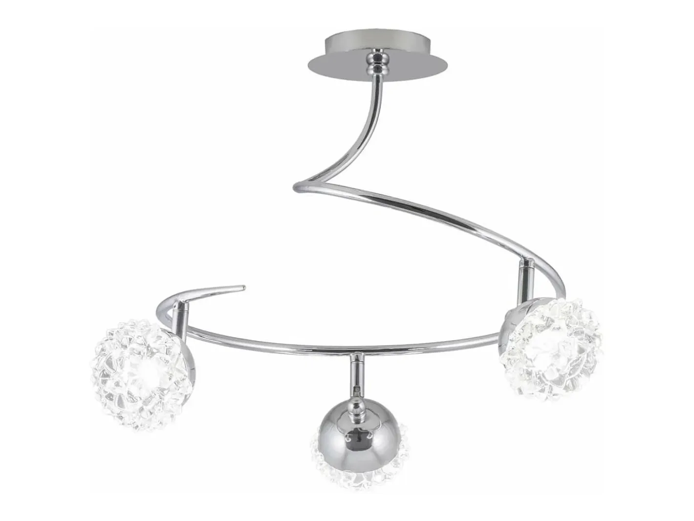 Discount Lámpara 3 luces cromo modelo Azalea 38 cm (alto)50 cm(ancho)50 cm(fondo) Gris