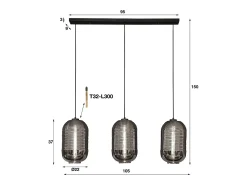 Kawola Lámpara - Cristal - BRAGA Negro Outlet