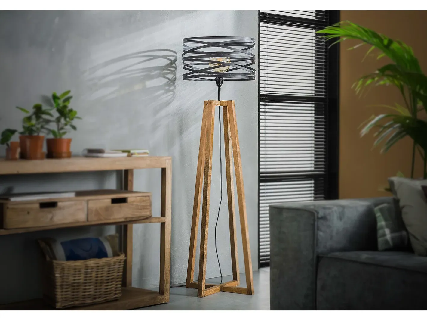 Clearance Kawola lámpara - Madera - DALIAN Negro