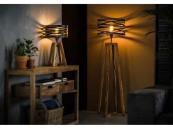 Kawola Lámpara De Mesa-Lámpara - Madera - DALIAN Negro