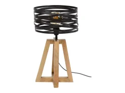 Kawola Lámpara De Mesa-Lámpara - Madera - DALIAN Negro