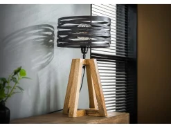 Kawola Lámpara De Mesa-Lámpara - Madera - DALIAN Negro