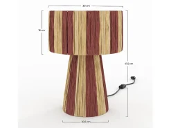 Sale Rendez-Vous Déco Lámpara a rayas naranja de hoja de palma - Soléa Terracota