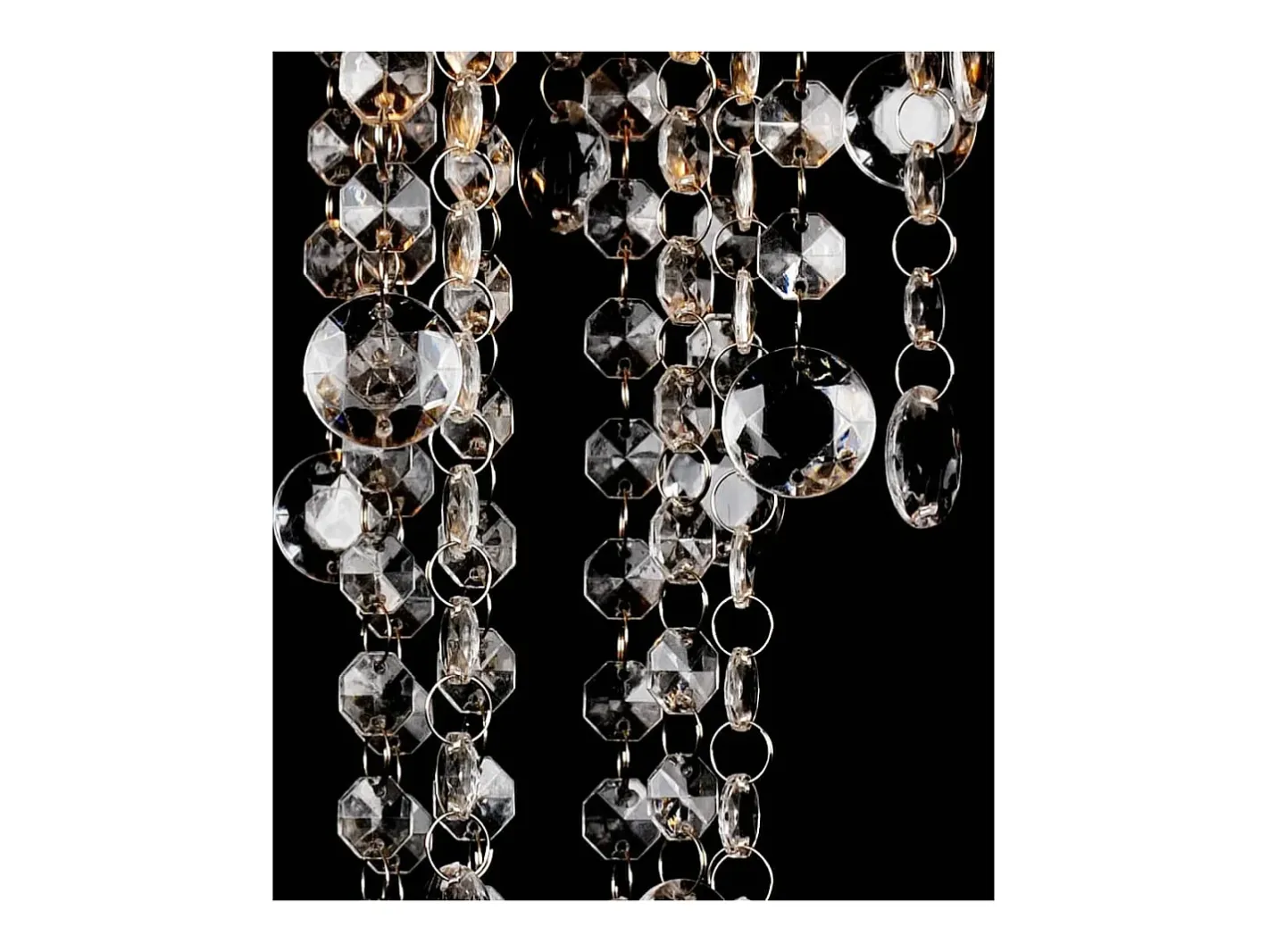 Plafón-Lámpara blanca colgante de metal con adornos de cristal ES716695 Blanco