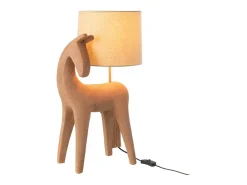 J-Line Lámpara caballo de resina marrón 32x23.5x56 cm Marru00f3n