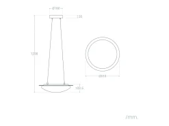 Ledkia Lámpara Suspendida-Lámpara Colgante Acústica LED 18W Fieltro CCT Seleccionable Lezhan Camel Beige