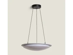Ledkia Lámpara Suspendida-Lámpara Colgante acústica LED 24W Fieltro CCT Seleccionable Lezhan Gris