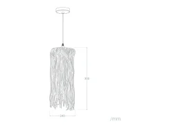 Ledkia Lámpara Suspendida-Lámpara Colgante Algodón Macramé Nanti Blanco Roto Multicolor
