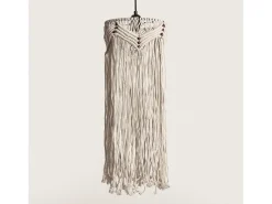 Ledkia Lámpara Suspendida-Lámpara Colgante Algodón Macramé Nanti Blanco Roto Multicolor
