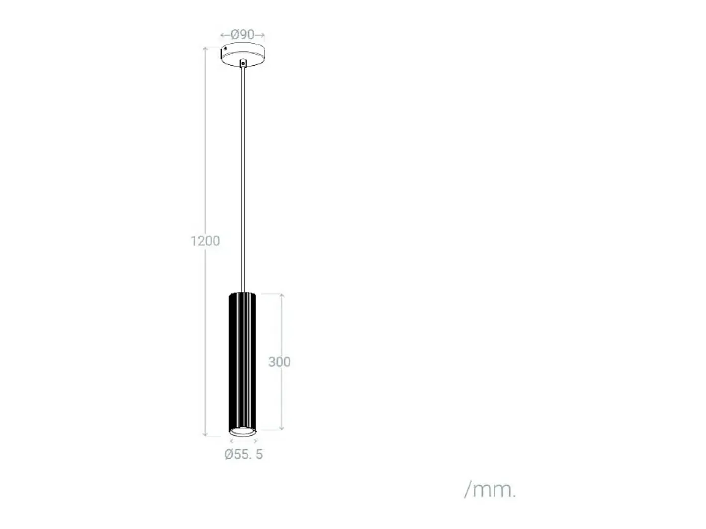 Ledkia Lámpara Suspendida-Lámpara Colgante Aluminio Aritz 1 Foco Negro