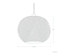 Ledkia Lámpara Suspendida-Lámpara Colgante Bambú Llata Natural Multicolor