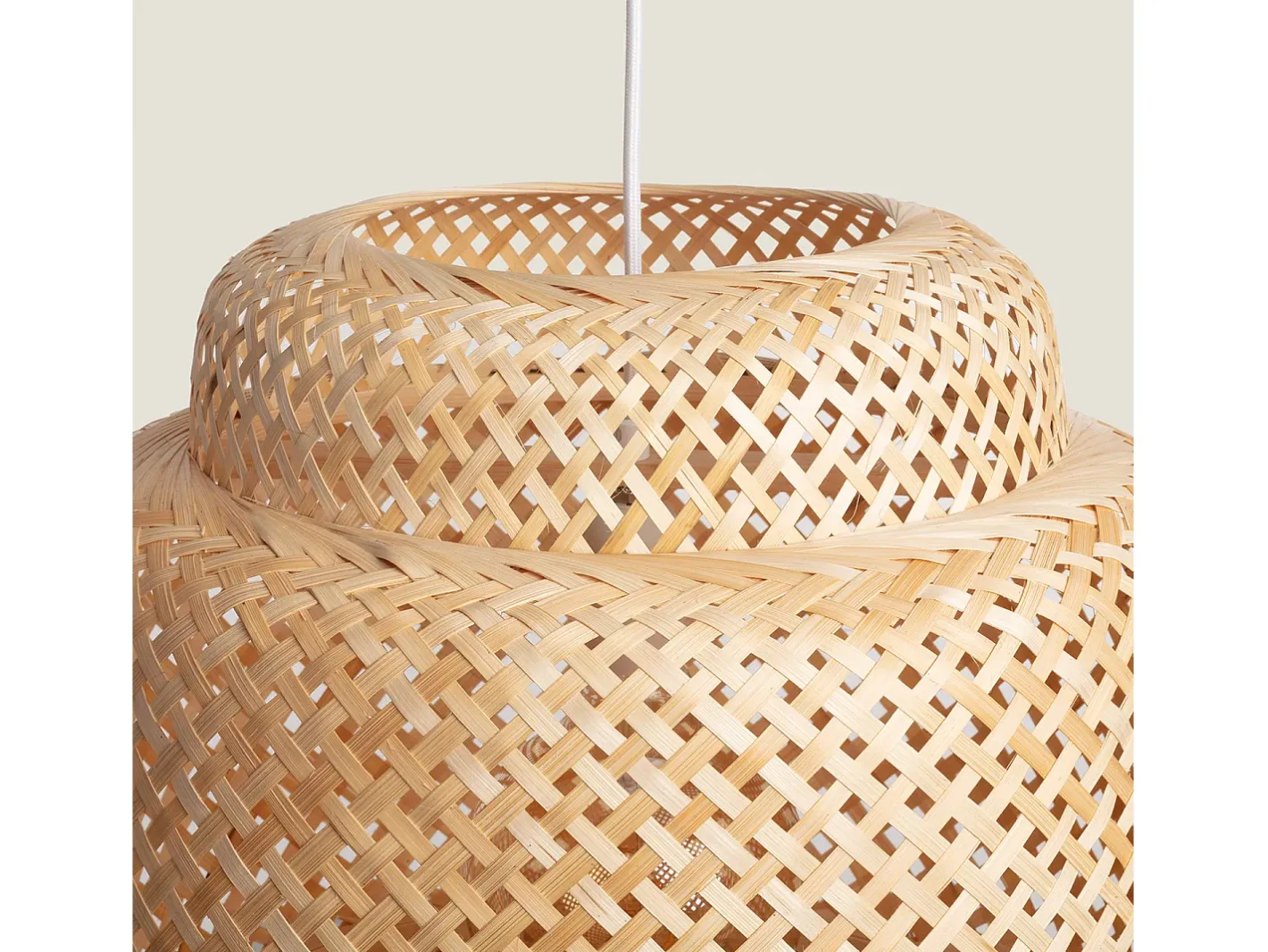 Ledkia Lámpara Suspendida-Lámpara Colgante Bambú Nagua Natural Multicolor