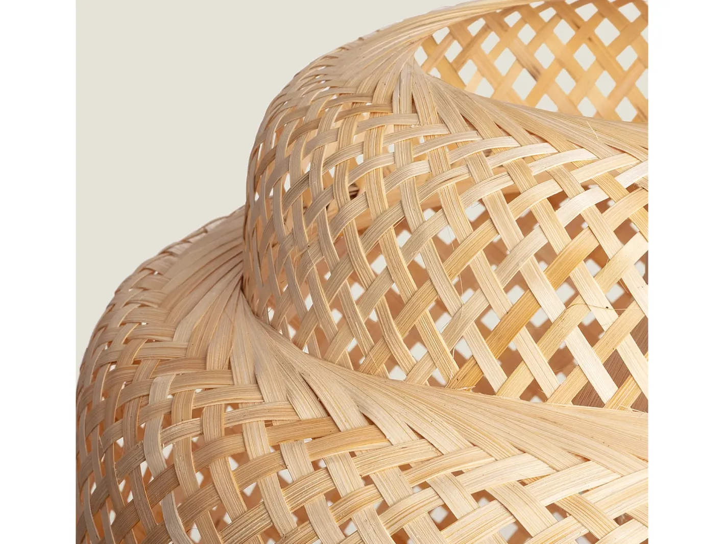 Ledkia Lámpara Suspendida-Lámpara Colgante Bambú Nagua Natural Multicolor