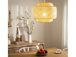 Ledkia Lámpara Suspendida-Lámpara Colgante Bambú Nagua Natural Multicolor