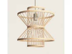 Ledkia Lámpara Suspendida-Lámpara Colgante Bambú Namibia Natural Multicolor