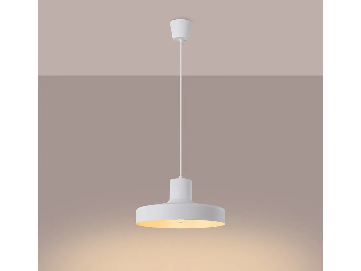 Sollux Lighting Lámpara Colgante Bilo Moderno De Acero - 1 Fuentes Luminosas - L.35 X A.120 Cm - Blanco Sale
