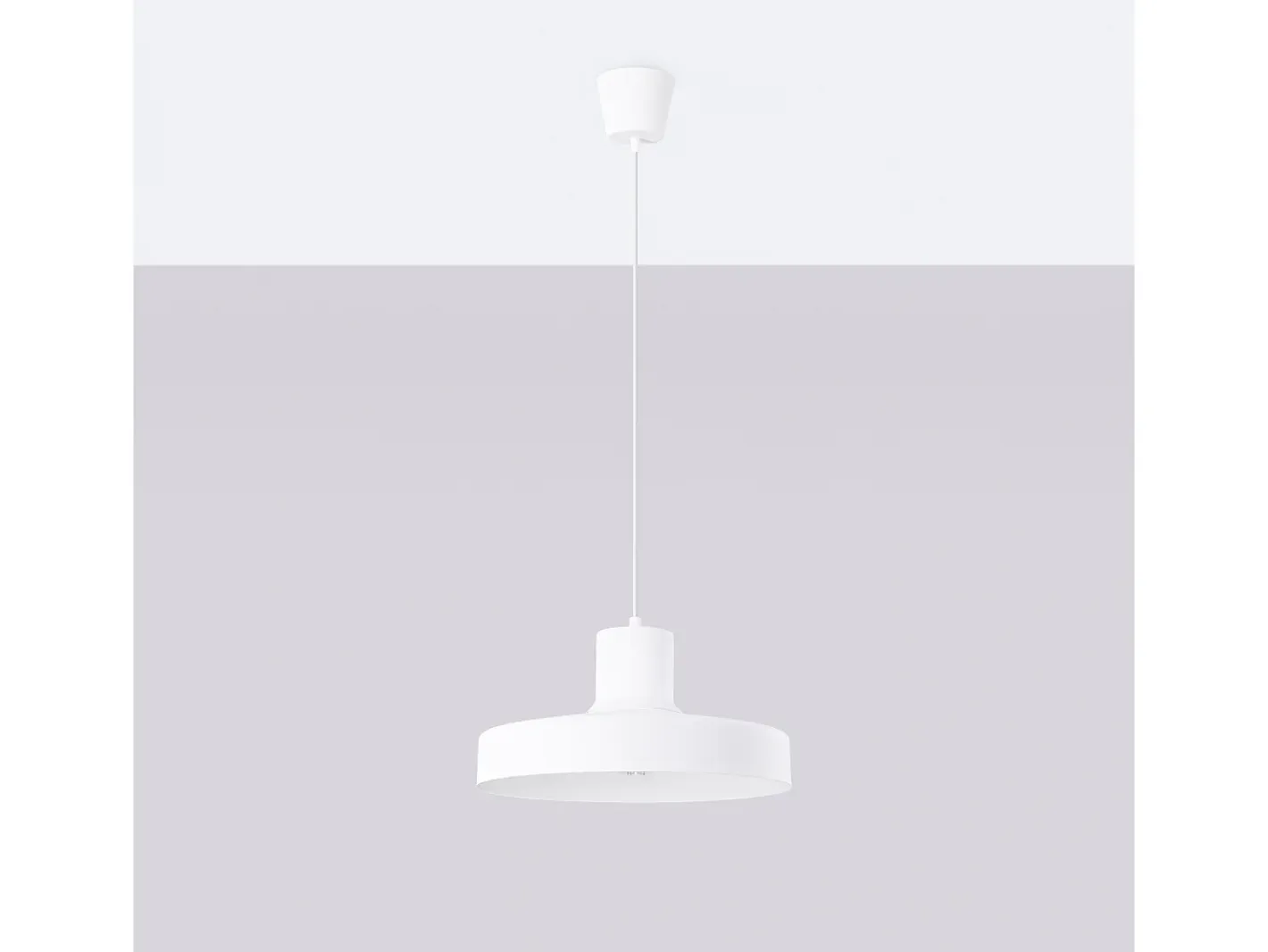 Sollux Lighting Lámpara Colgante Bilo Moderno De Acero - 1 Fuentes Luminosas - L.35 X A.120 Cm - Blanco Sale