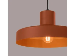 Hot Sollux Lighting Lámpara Colgante Bilo Moderno De Acero - 1 Fuentes Luminosas - L.35 X A.120 Cm - Ocre Rojo