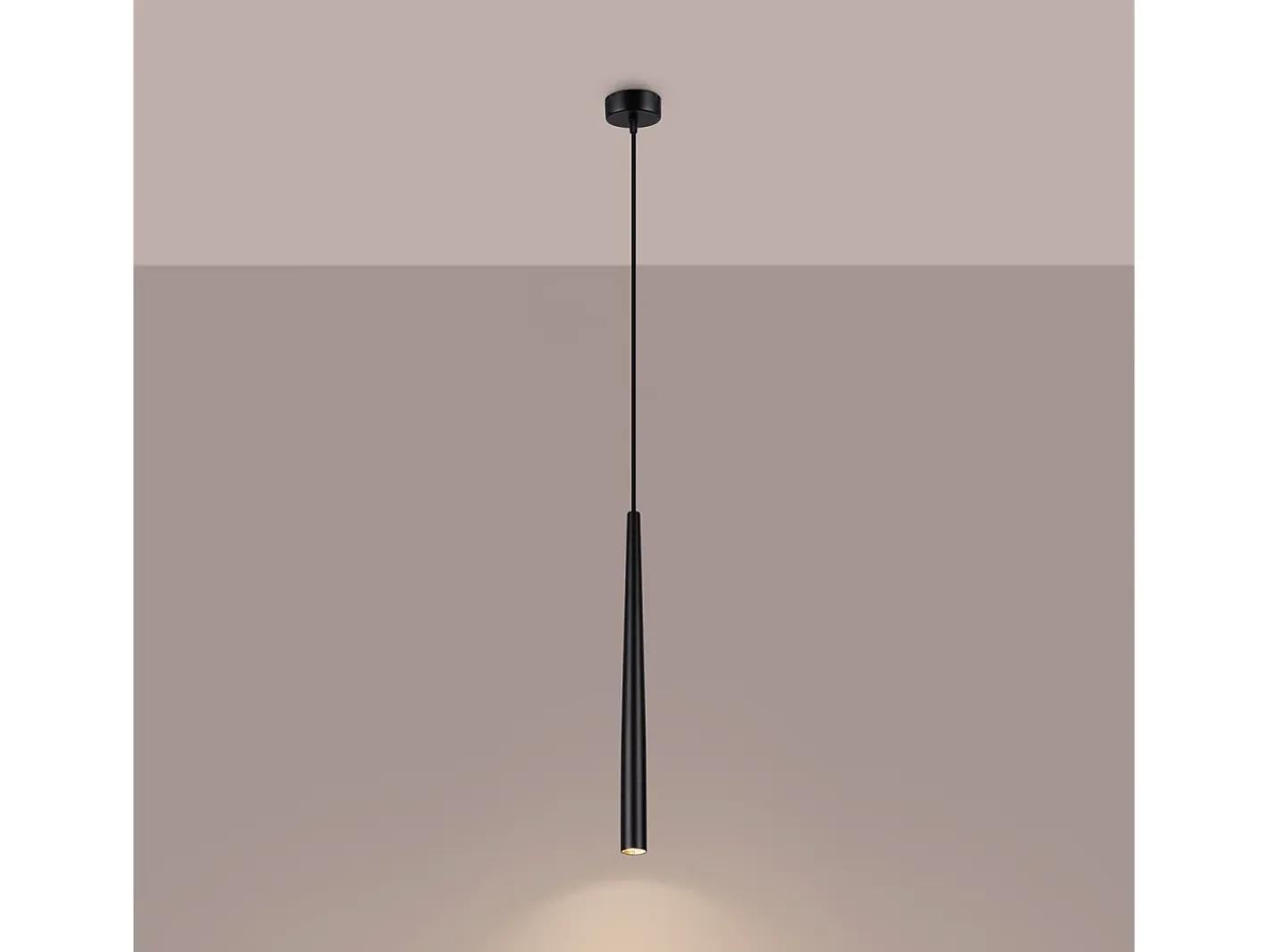 Sollux Lighting Lámpara Suspendida-Lámpara Colgante Bliss Moderno De Acero - 1 Fuentes Luminosas - L.8 X A.118 Cm - Negro