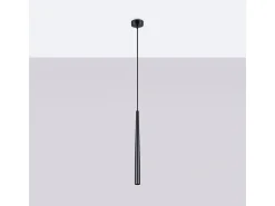 Sollux Lighting Lámpara Suspendida-Lámpara Colgante Bliss Moderno De Acero - 1 Fuentes Luminosas - L.8 X A.118 Cm - Negro