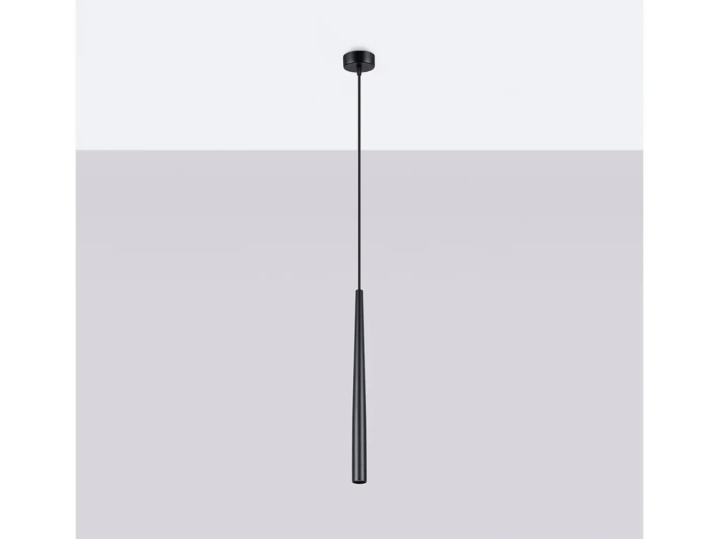 Sollux Lighting Lámpara Suspendida-Lámpara Colgante Bliss Moderno De Acero - 1 Fuentes Luminosas - L.8 X A.118 Cm - Negro